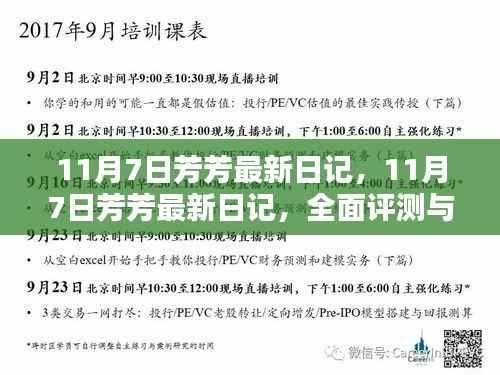 11月7日芳芳日记全面评测与介绍